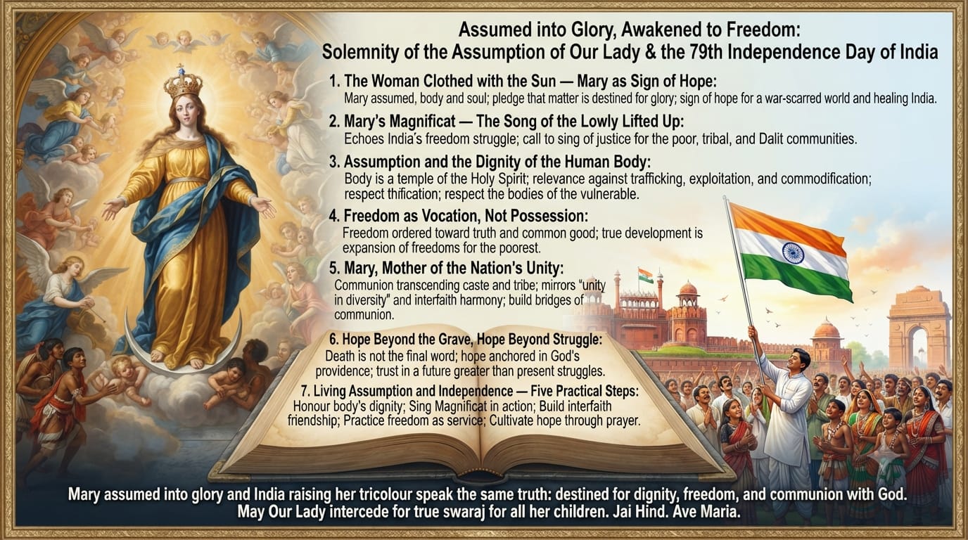 Solemnity of the Assumption of Our Lady & the 79th Independence Day of India