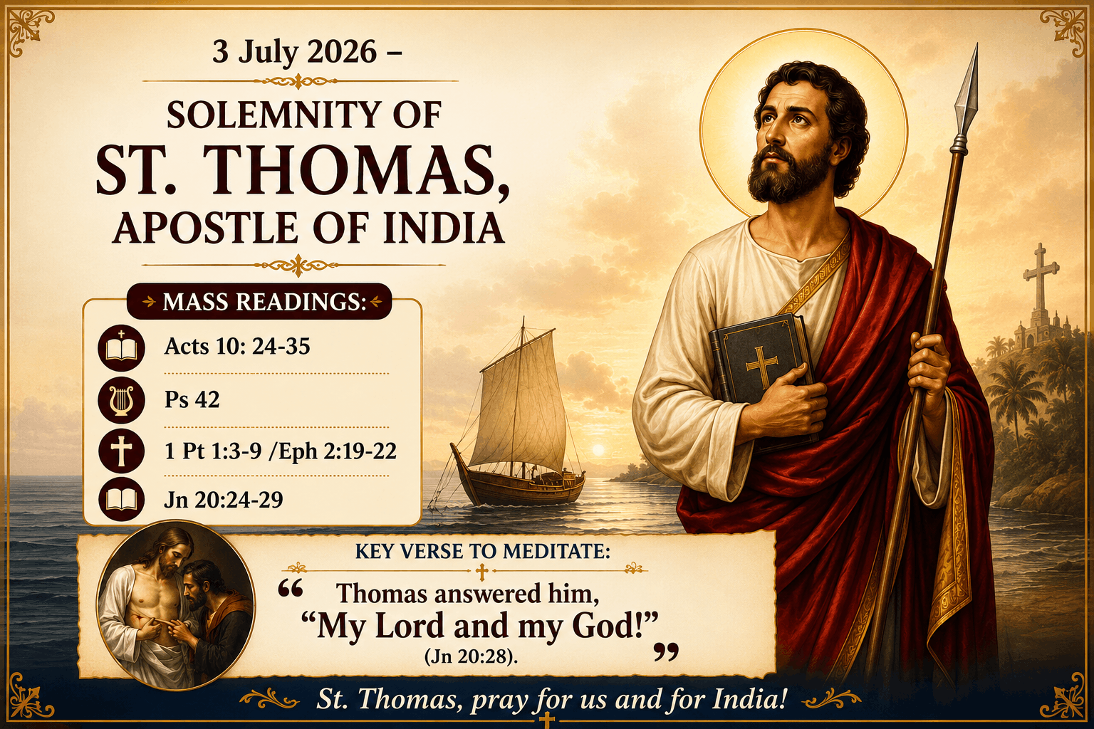 Solemnity of St. Thomas - Apostle of India