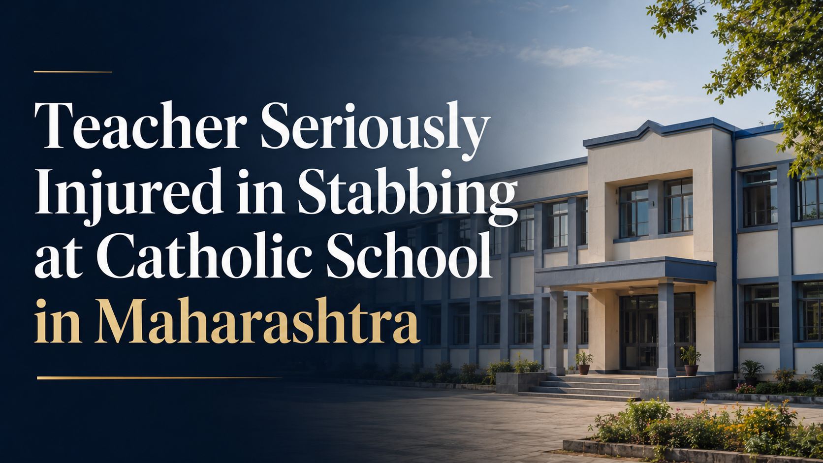 Teacher Seriously Injured in Stabbing at Catholic School in Maharashtra