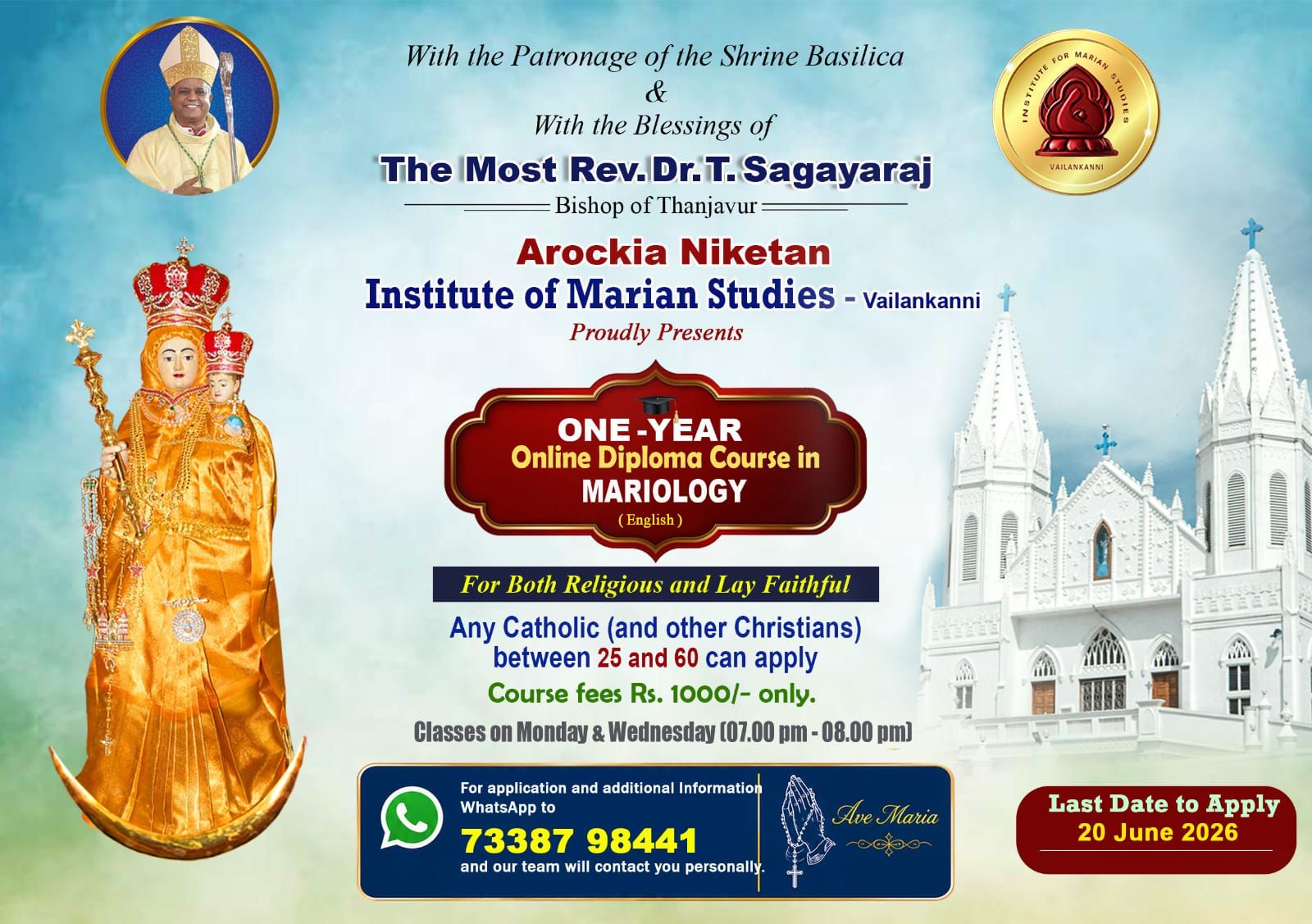 Vailankanni Institute Launches Online Diploma in Mariology to Expand Marian Formation
