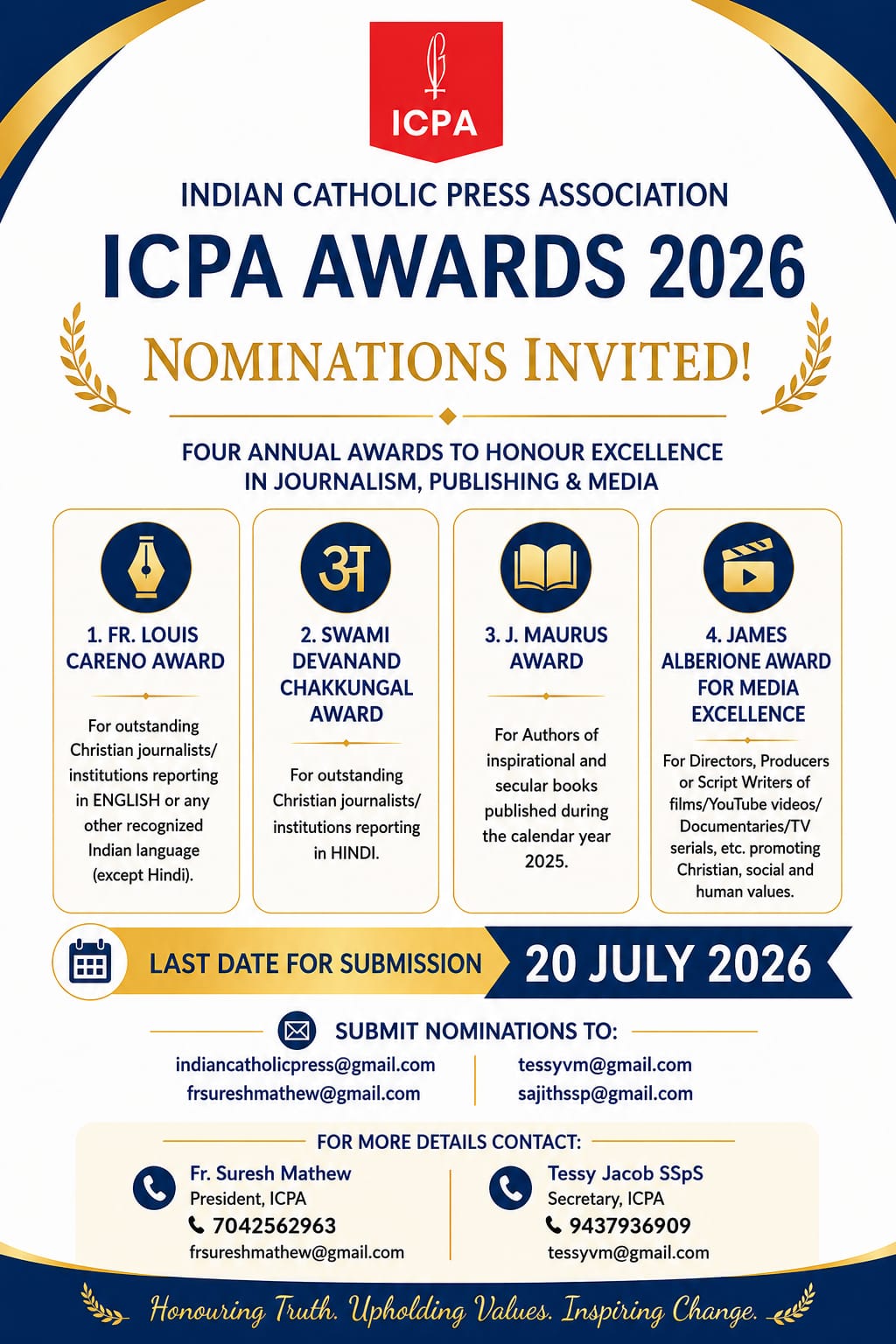 ICPA Invites Nominations for Four Prestigious Media Awards 2026