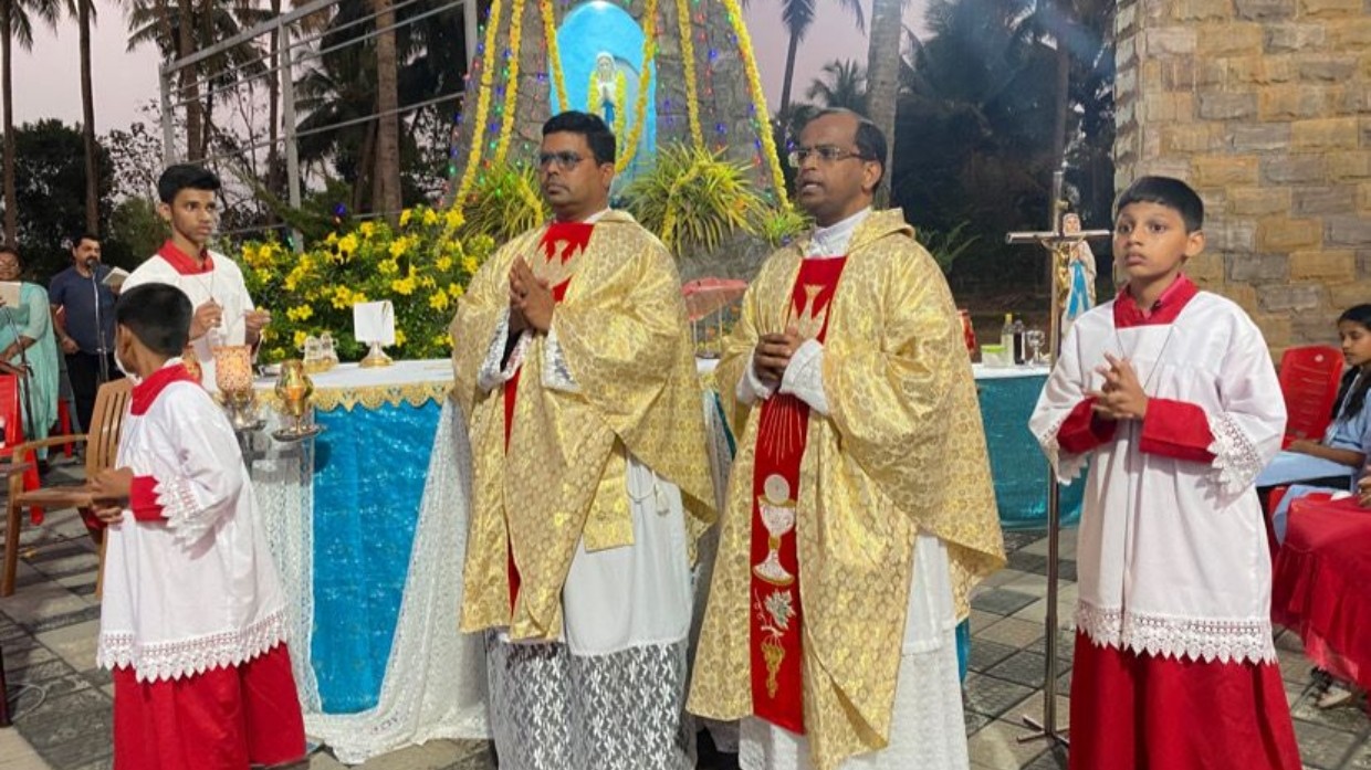 Feast of Our Lady of Lourdes Celebrated with Devotion at St. Francis Assisi Church in Tallur