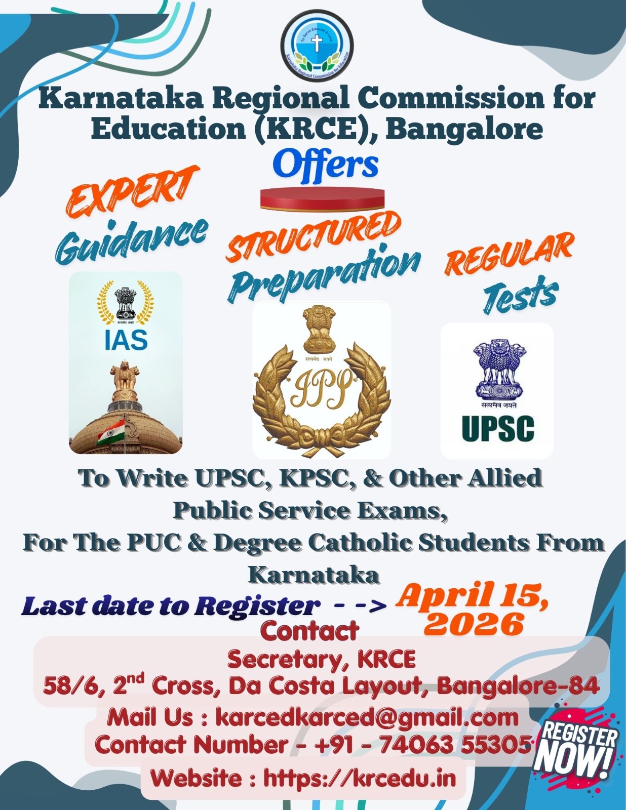 Dreaming of IAS or IPS? KRCE Bengaluru Launches Exclusive Coaching Support for Catholic Students