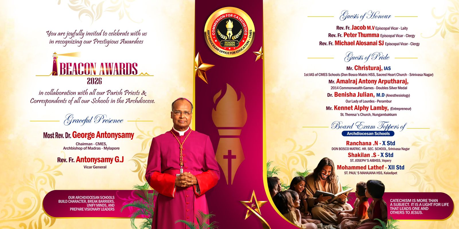 Beacon Awards 2026 Honour Faith Formation and Academic Excellence in Chennai